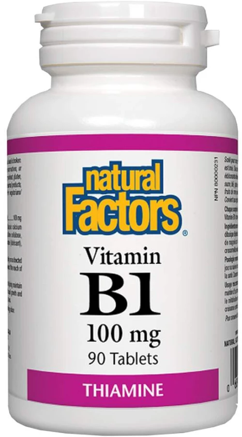 Natural Factors Vitamin B1 Thiamin HCL 100 mg [90 Ταμπλέτες]