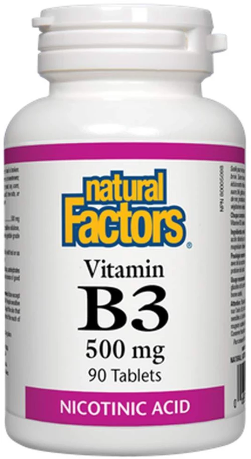 Natural Factors Vitamin B3 500 mg [90 Ταμπλέτες]