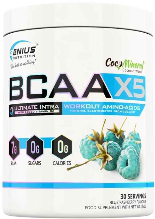 Genius Nutrition BCAA X5 Powder [360 Γραμμάρια] Μπλε βατόμουρο