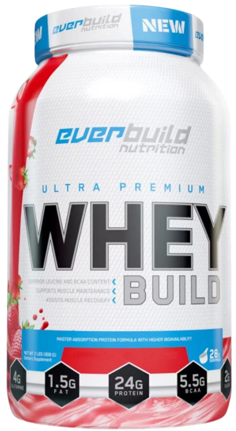 EverBuild Ultra Premium Whey Build [908 Γραμμάρια] Smooth φράουλα