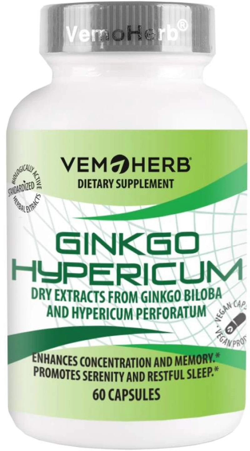 VemoHerb Ginkgo Biloba 120 mg With St. John's Wort 130 mg [60 Κάψουλες]