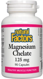 Natural Factors Magnesium Chelate 125 mg [90 Κάψουλες]