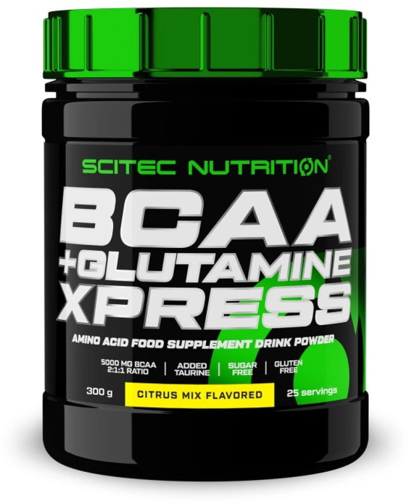 Scitec Nutrition BCAA 2:1:1 + L-Glutamine Xpress Powder [300 Γραμμάρια] Κίτρο
