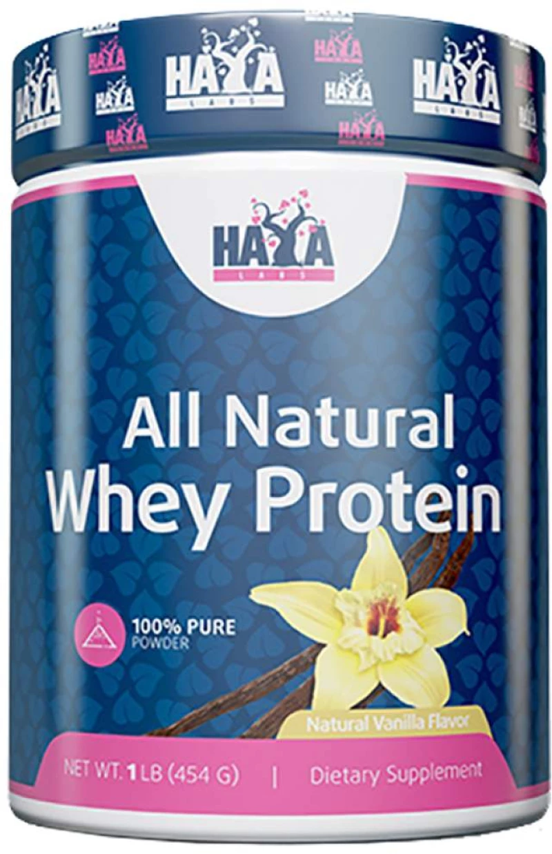 Haya Labs 100% Pure All Natural Whey Protein - Vanilla [454 Γραμμάρια] Βανίλια