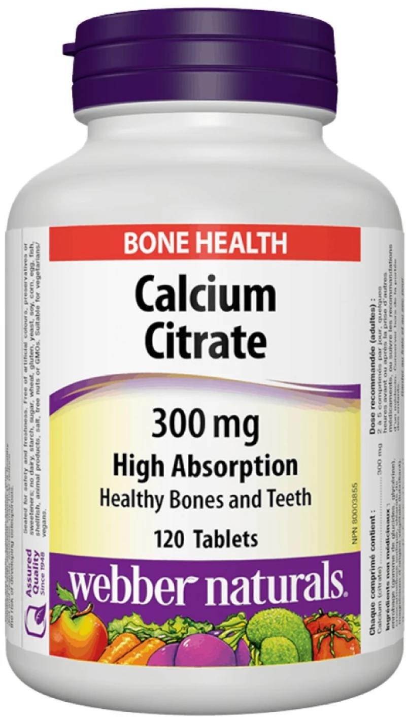 Webber Naturals Calcium Citrate 300 mg [120 Ταμπλέτες]