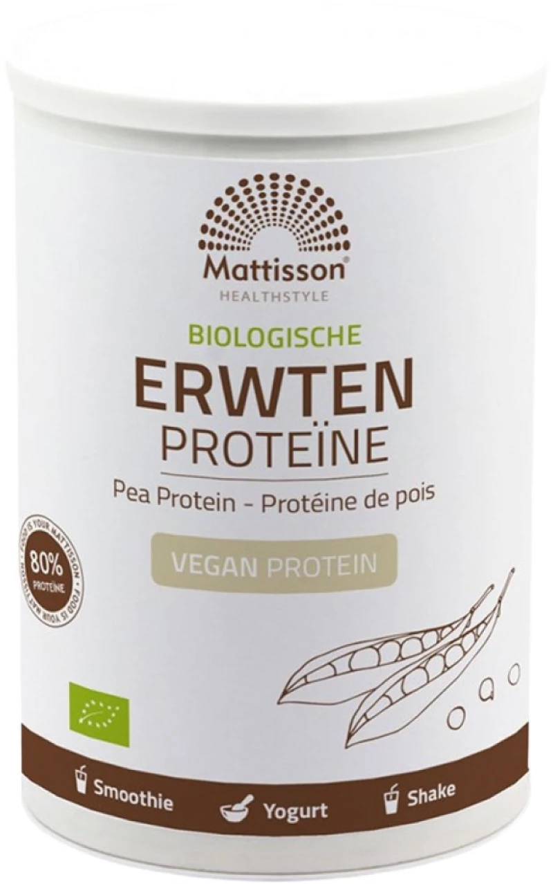 Mattisson Healthstyle Organic Pea Protein 80% [350 Γραμμάρια] Φυσική