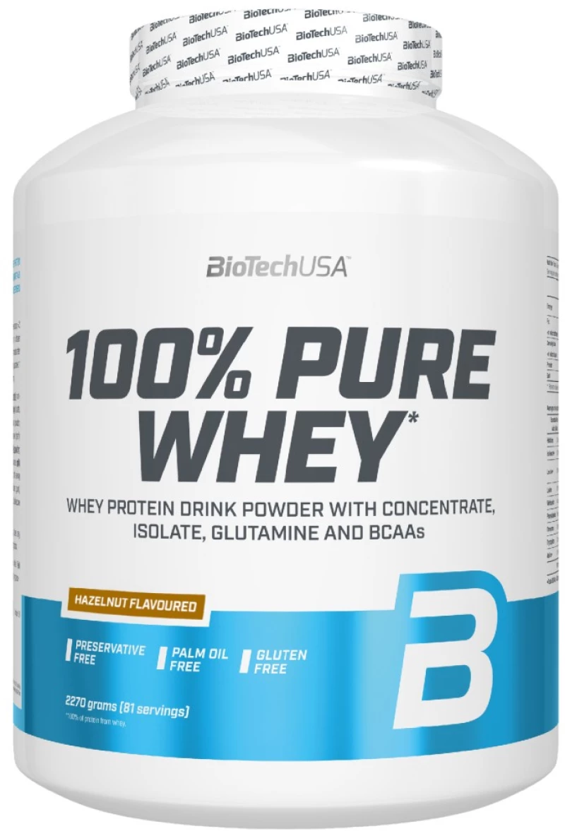 BioTech USA 100% Pure Whey [2270 Γραμμάρια] Φουντούκι