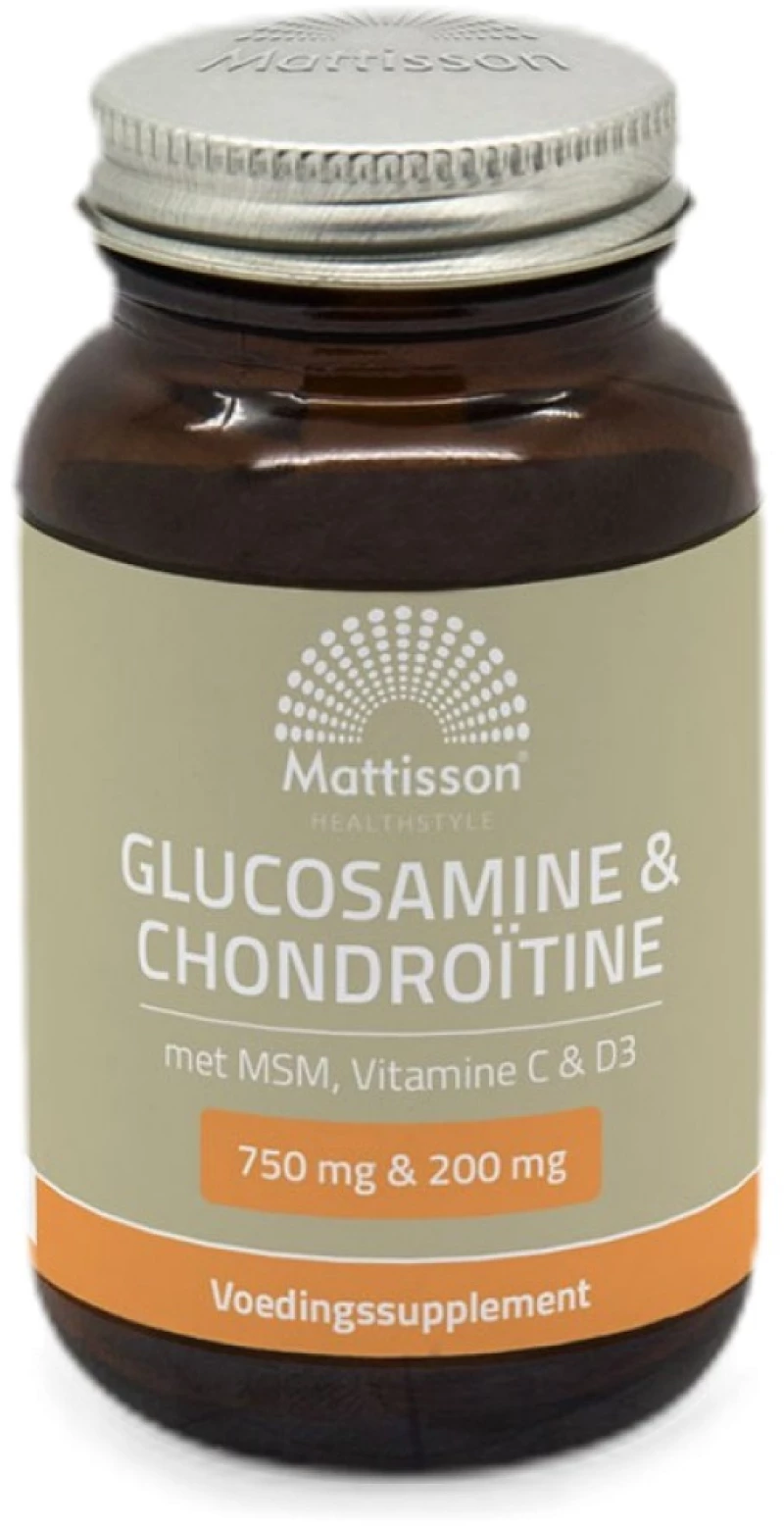 Mattisson Healthstyle Glucosamine Chondroitin with MSM, Vitamin C & D3 [60 Ταμπλέτες]