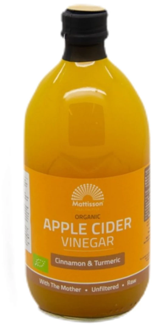 Mattisson Healthstyle Organic Apple Cider Vinegar | with Cinnamon & Turmeric [500 ml]