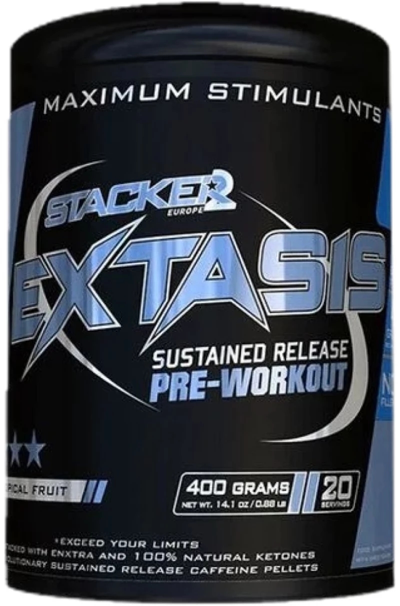 Stacker Extasis | Sustained Release Pre-Workout [400 Γραμμάρια] Εξωτικά φρούτα