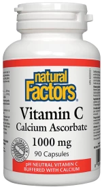 Natural Factors Vitamin C 1000 mg | Calcium Ascorbate Caps [90 Κάψουλες]
