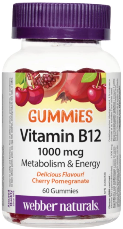 Webber Naturals B12 Gummies [60 Μασώμενες παστίλιες]
