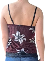 ΤΟΠ FLORAL ΔΑΝΤΕΛΑ ΜΠΟΡΝΤΩ
