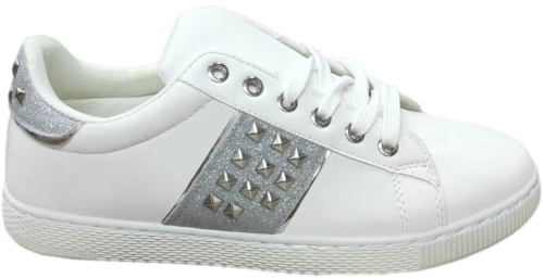 ΛΕΥΚΟ SNEAKER ME ΤΡΟΥΚΣ ΑΣΠΡΟ