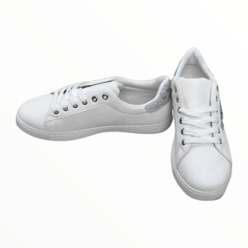 ΛΕΥΚΟ SNEAKER ME ΤΡΟΥΚΣ ΑΣΠΡΟ