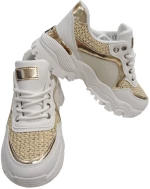 Γυναικείο Sneaker Μαύρο - Χρυσό ΑΣΠΡΟ