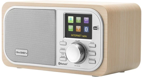 GoGEN IR237BTDAB Διαδικτυακό ραδιόφωνο FM/DAB+/BT/USB/WiFi , καφέ/ασημί
