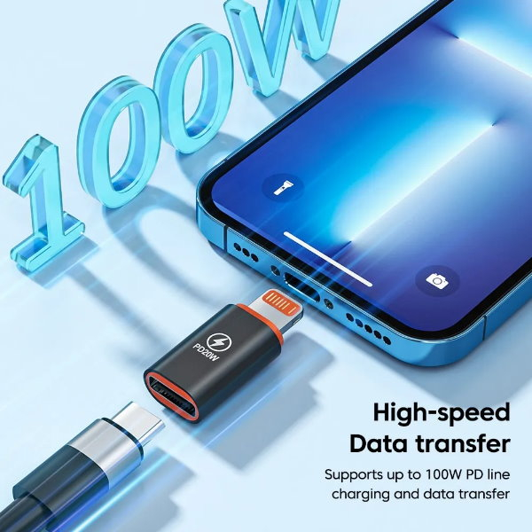 Προσαρμογέας Μετατροπέας Lightning 8 Pin σε USB Type C Θηλυκό PD20W/120W (Ασημί) (OEM)
