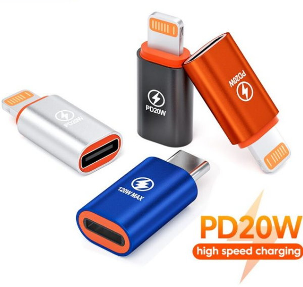 Προσαρμογέας Μετατροπέας Lightning 8 Pin σε USB Type C Θηλυκό PD20W/120W (Ασημί) (OEM)