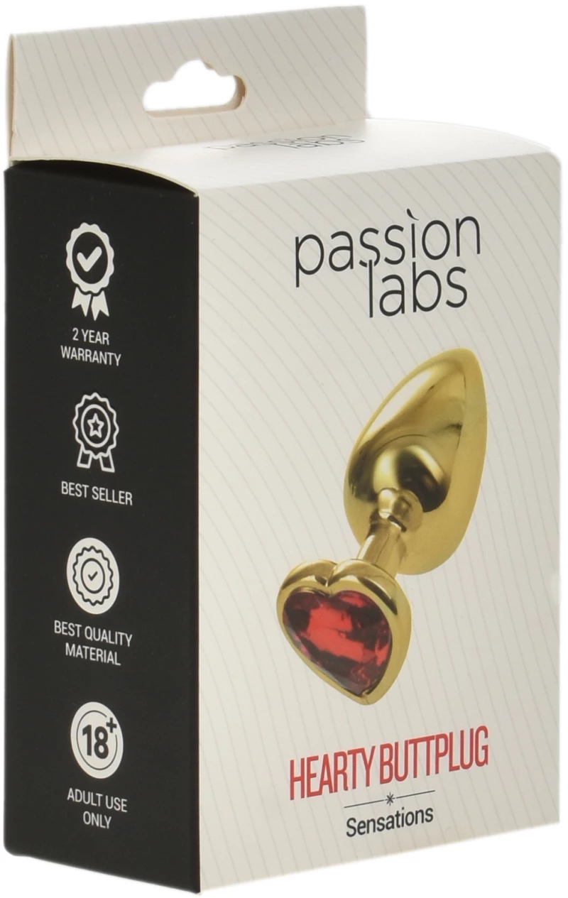 Hearty Buttplug Small Silver / Orange Passion Labs