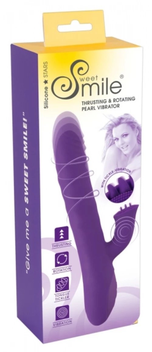 Rabbit Δονητής Thrusting & Rotating Pearl
