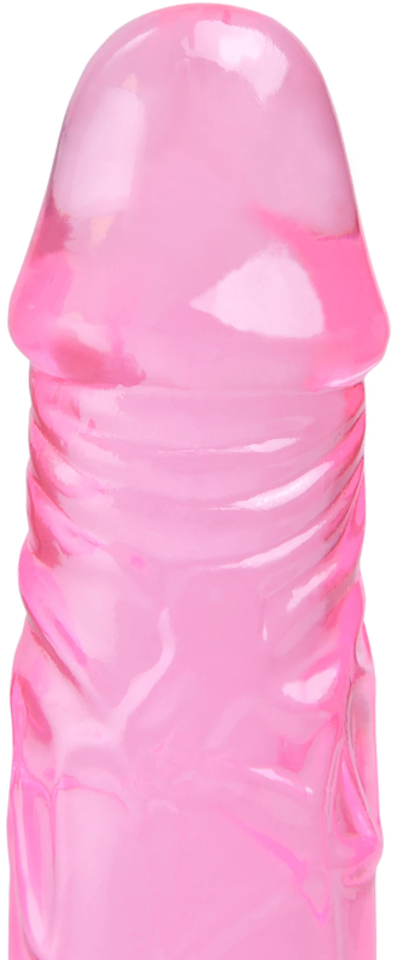 Clear Pink Hard Standing Realistic Dildo With Suction Cup