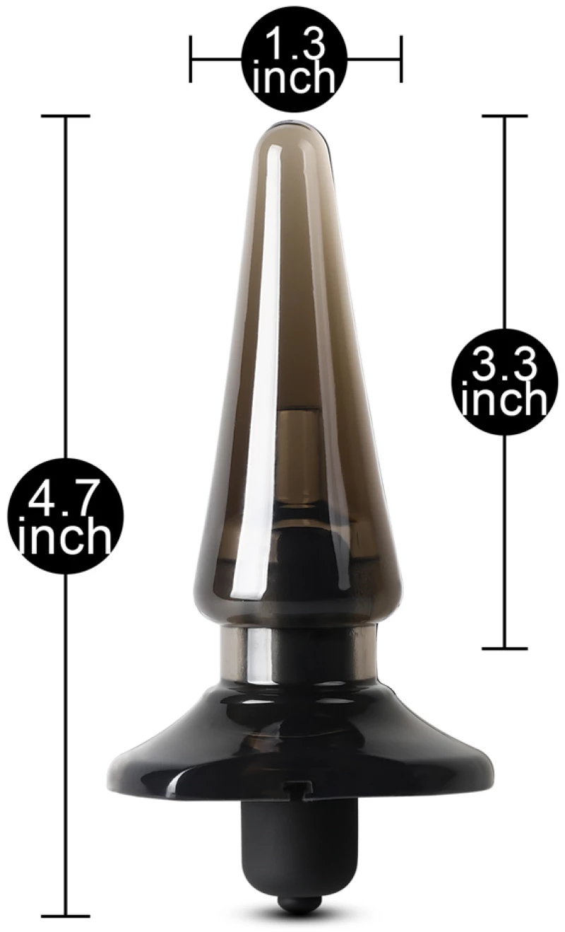 Black Vibrating Anal Plug