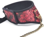 Red Color  Bondage Collar with Silk Surface