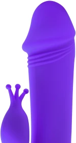 Purple Rechargeable Silicone Rabbit Vibrator 19.5 cm