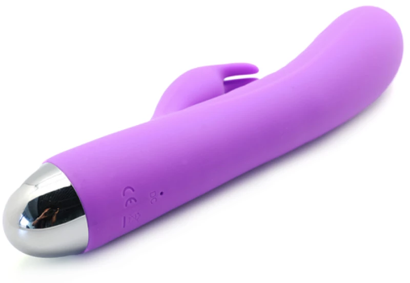 20-Speed Purple Color Silicone Rabbit Vibrator with Finger Picki