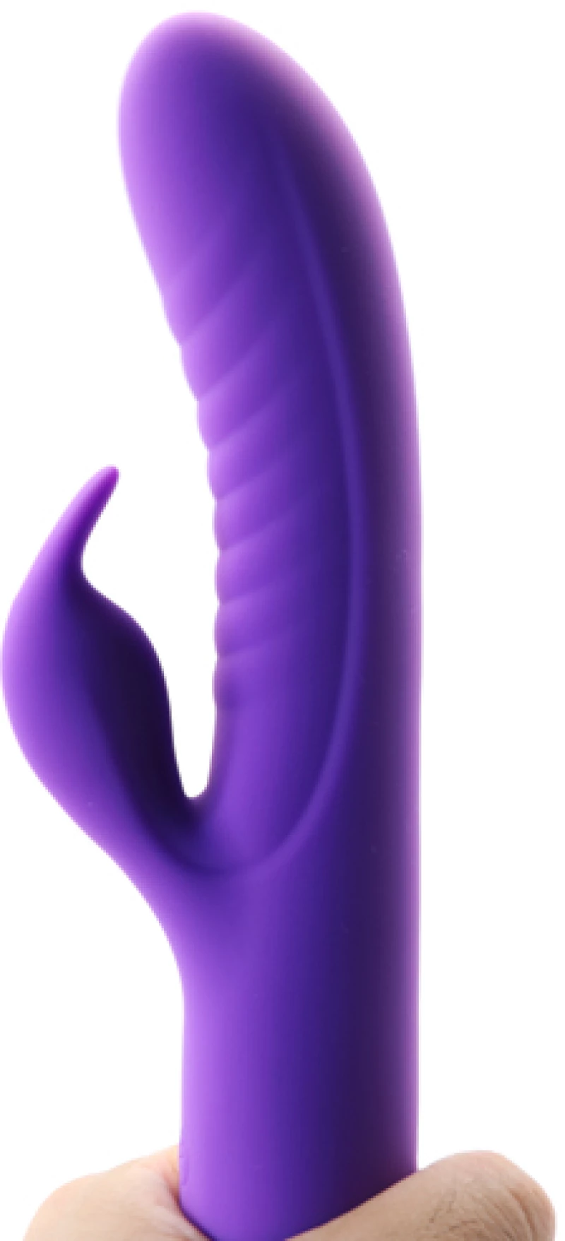 20-Speed Purple Color Silicone Rabbit Vibrator with Finger Picki
