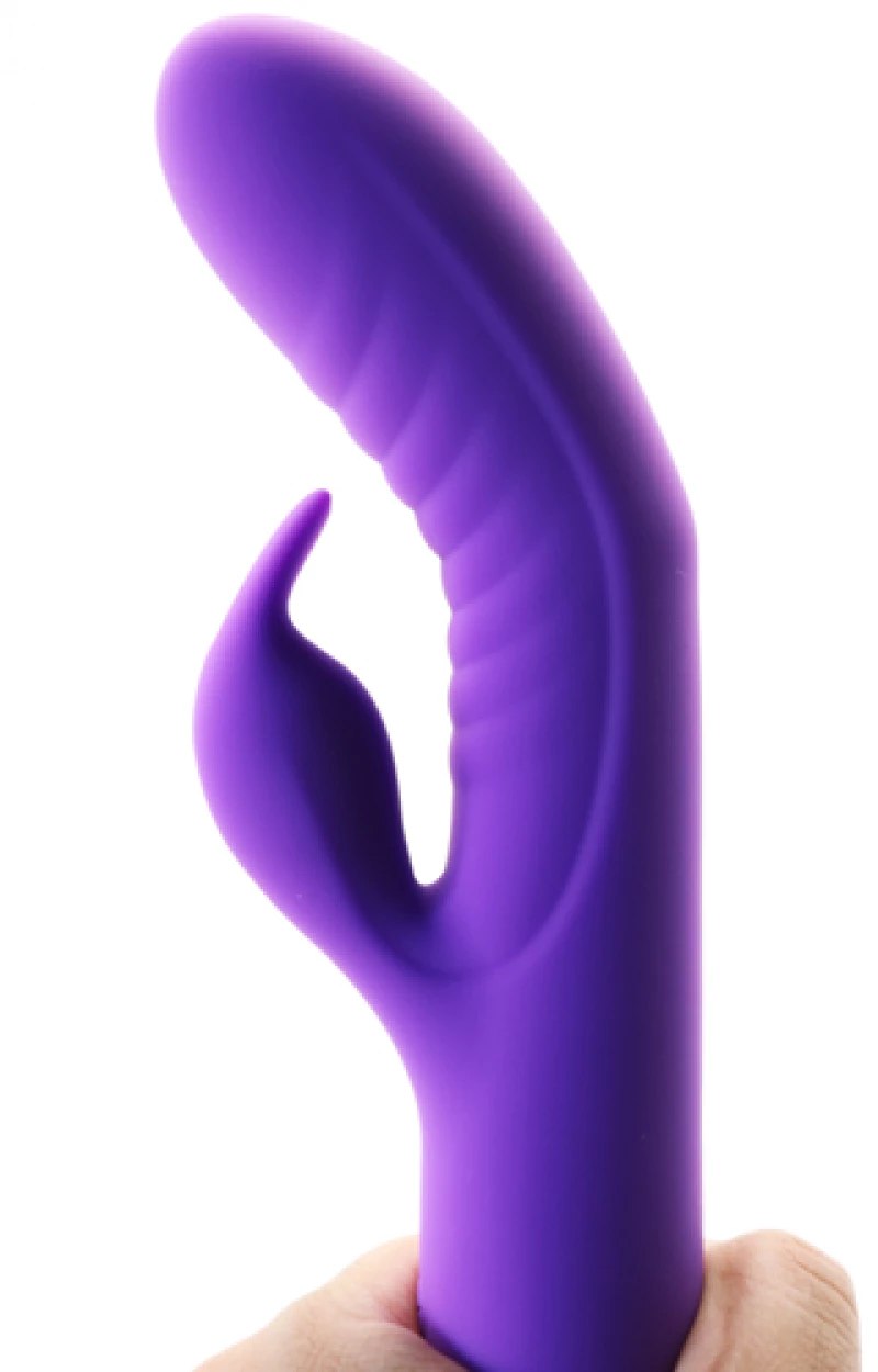 20-Speed Purple Color Silicone Rabbit Vibrator with Finger Picki