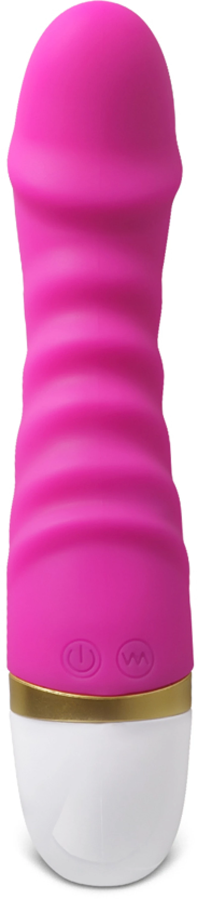 12-Speed Pink Color Rechargeable Silicone Dildo Vibrator