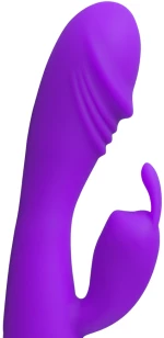 12-Speed Purple Color Silicone Rabbit Vibrator
