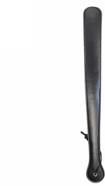 Long Faux Leather Paddle Black
