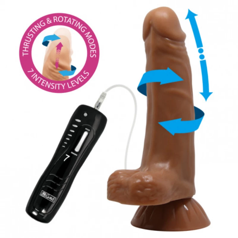 Beautiful Easton Remote controlled Rotating and Thrusting Dildo