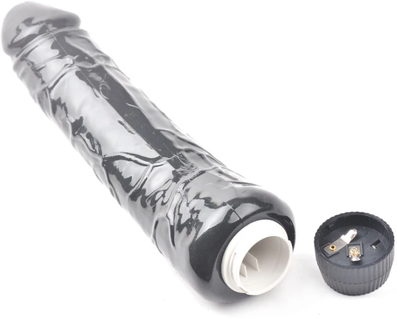 9.8'' Black Color Realistic Penis Vibrator