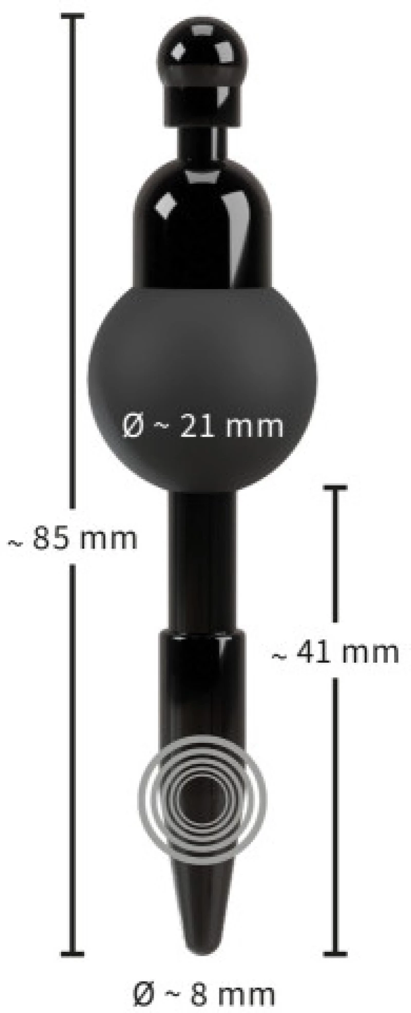 Vibrating Penis Plug 8.5 x 0.8 cm