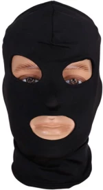 Black Hood with Open Mouth and Eyes SMALL SIZE