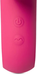 12-Speed Red Color Silicone Rabbit Vibrator with Wiggling Functi