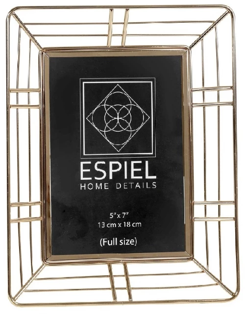 Espiel Κορνίζα μεταλλική χρυσή 13x18cm FAM535