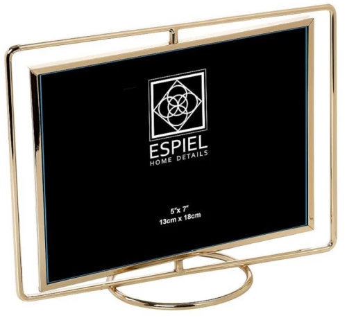 Espiel Κορνίζα μεταλλική χρυσή Landscape 13x18cm FAM306