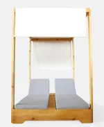 Amalfi Daybed Evelyn Ξαπλώστρα ξύλινη διπλή 155x210x230cm