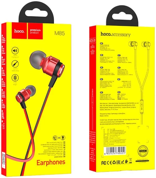 HOCO M85 ΑΚΟΥΣΤΙΚΑ PLATINUM SOUND, ΚΟΚΚΙΝΟ