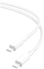 XO NB-Q239B Zeus Series Καλώδιο USB-C σε USB-C σιλικόνης, 60W, 1m, λευκό