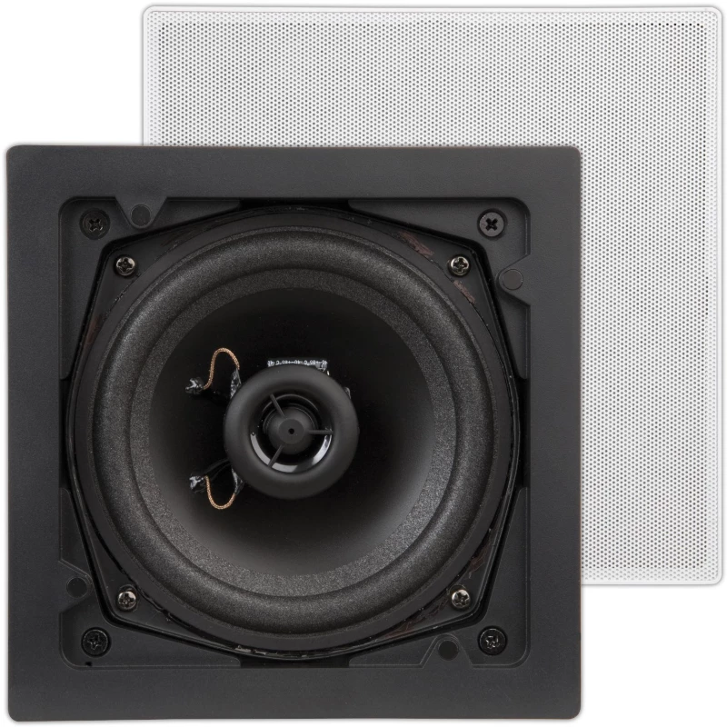 ArtSound FL101 Τετράγωνο Επίπεδο Χωνευτό Ηχείο 5,25'' 2-way 70W White (Ζεύγος)