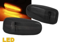 Πλαϊνά Φλας Φτερού Για Mercedes-Benz C W202 96-01 / CLK W208 97-02 / E W124 93-95 / W210 95-03 / SLK R170 96-04 / Vito W638 96-03 / Sprinter W901-W905 95-06 / VW LT 98-06 Dynamic Led Φιμέ 2 Τεμάχια (CAR0025164)