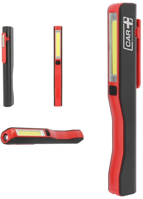Φακός Μπαταρίας Κόκινος COB Led Mini Flashlight CAR+ 240Lm / 80Lm 3W LWLDISP (CAR0025640)