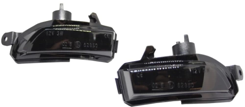 Τρεχούμενα led φλας για καθρέφτες για Skoda Fabia (2014+), Rapid (2012+) / Seat Toledo (2012+) - φιμέ με τρεχούμενο φλας - σετ 2τμχ.