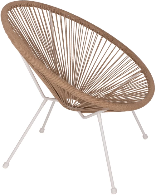 ΠΟΛΥΘΡΟΝΑ ACAPULCO Τ. ΦΩΛΙΑ ΜΕΤΑΛΛΟ ΛΕΥΚΟ ΜΕ TWISTED WICKER HM5871.02 70x73x79 εκ.